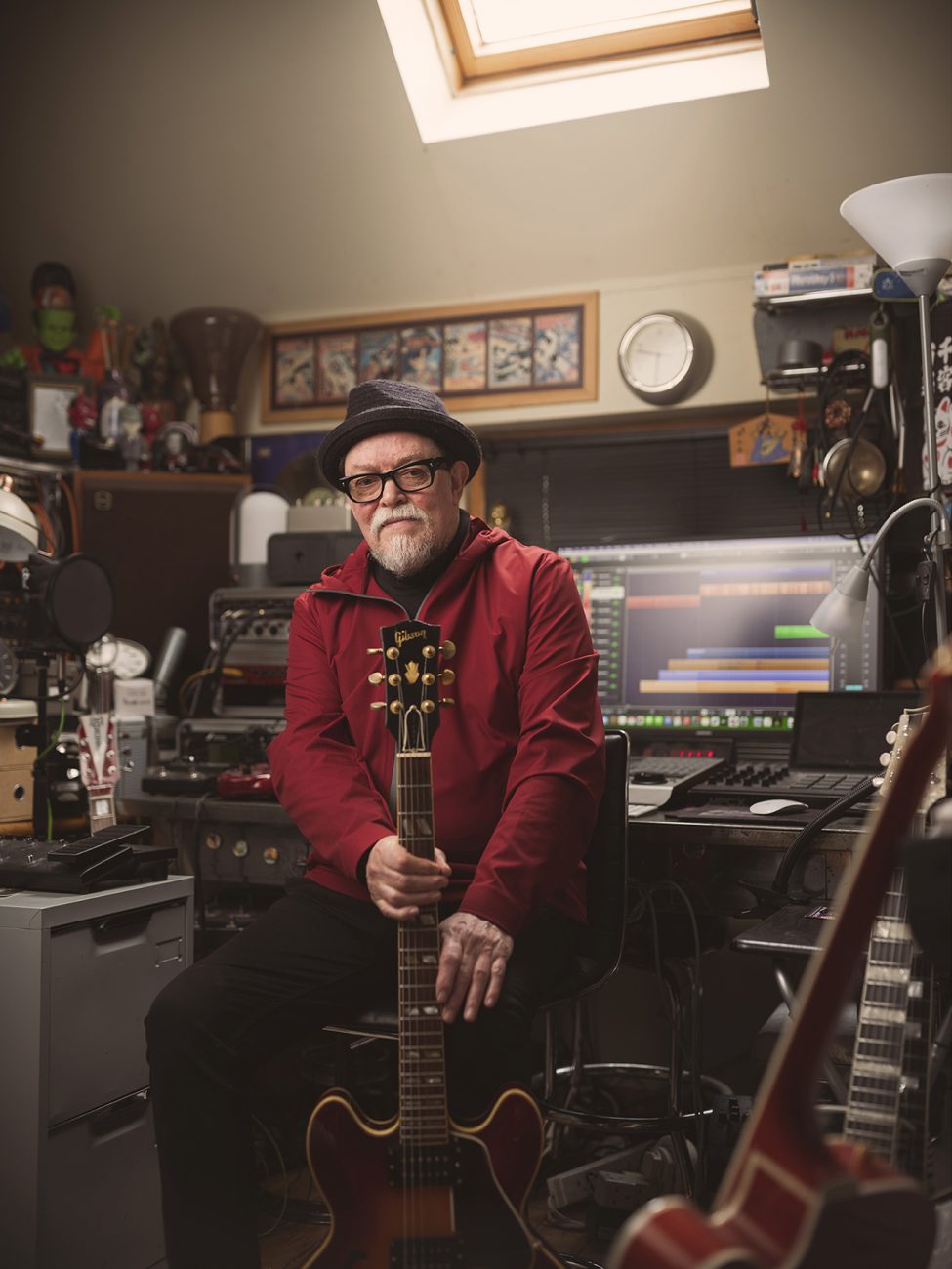 Bill Nelson, photographed at his home near York, 28 February 2024.

Photo by Adam Gasson / Guitarist